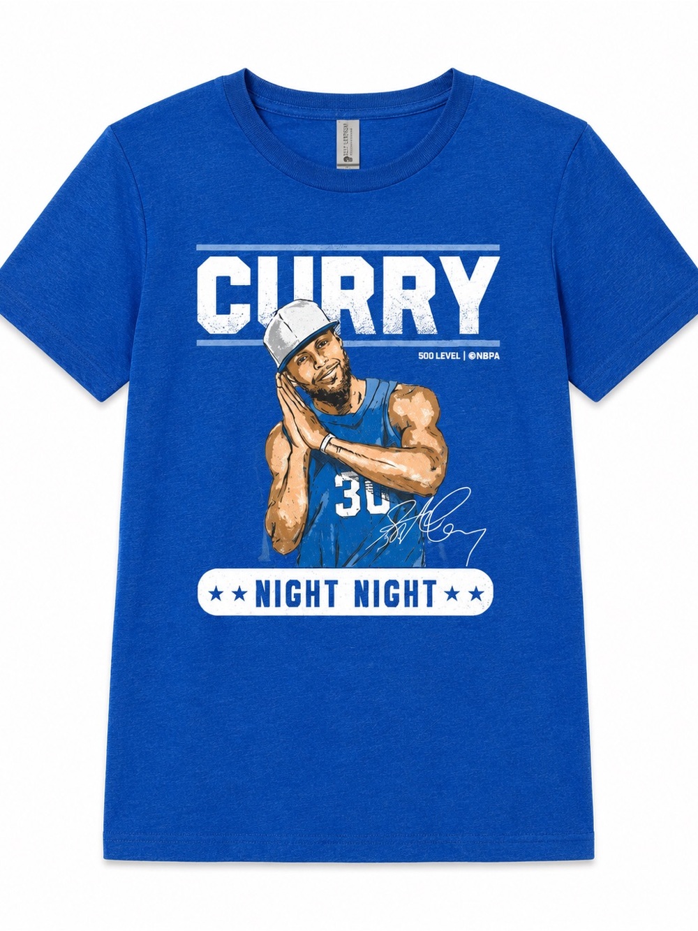 NWT Youth Large Stephen Curry Night Night Graphic T-Shirt Blue size 10/12
